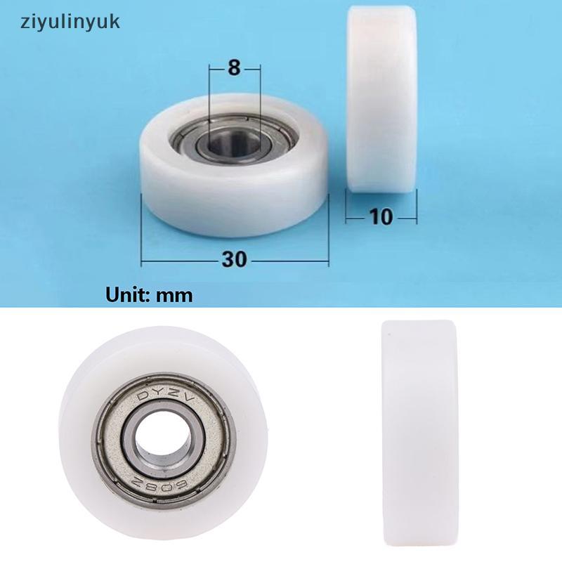 Ziyulinyuk 1PC 8 * 30 * 10mm Tiêm Đúc Nylon Vòng Bi Bánh Xe Vòng Bi 608 Con Lăn Bánh Xe Tra Đường Sắ