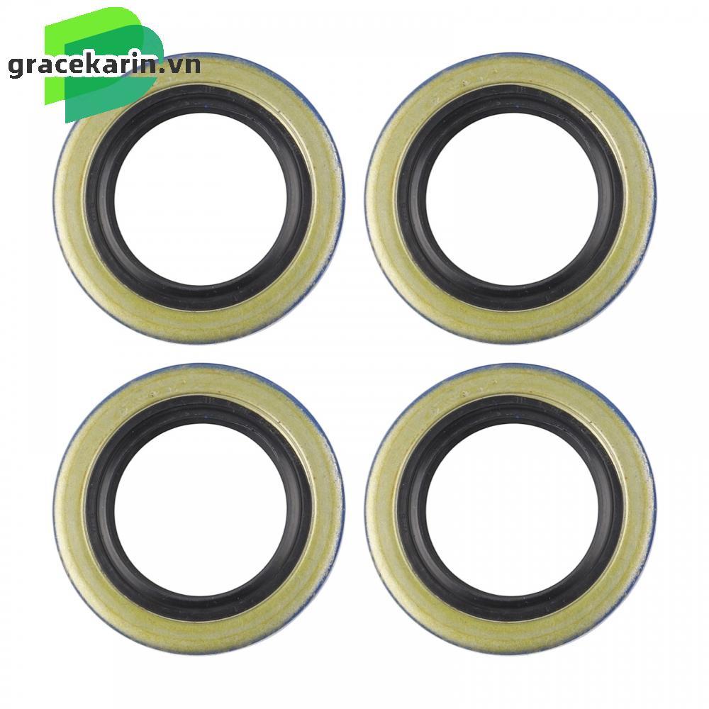 Oil Seal 1 25' X 1 98' 4pcs Double Lip Seals Metal Material Trailer Axles Seal