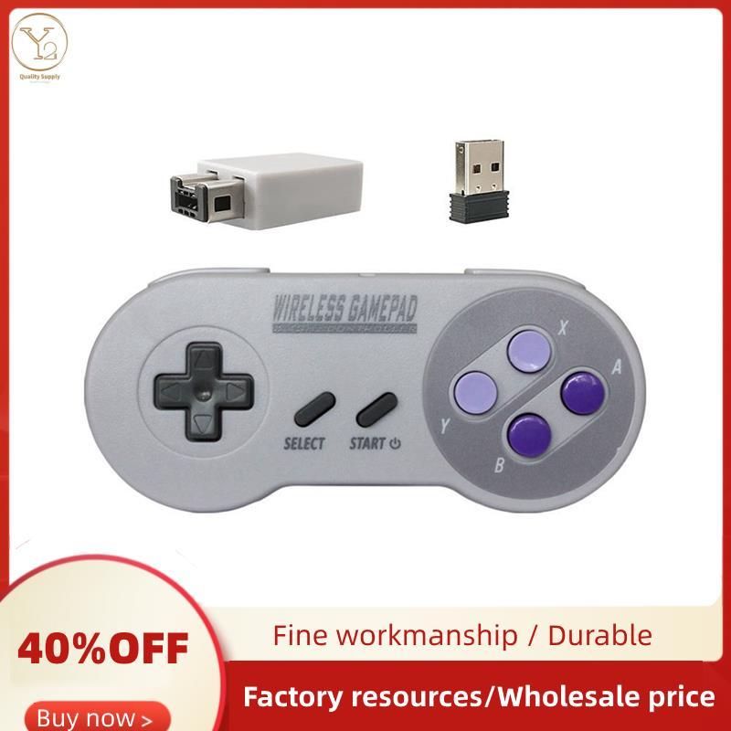 Bộ điều khiển trò chơi Joypad Cần điều khiển màu xám-Trắng Tương thích cho SNES Mini PC NS Switch 2 