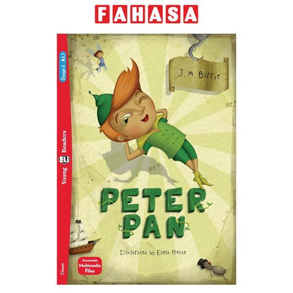Sách ngoại văn: Young ELI Readers - Peter Pan - Stage 3 A1.1 - Downloadable Multimedia