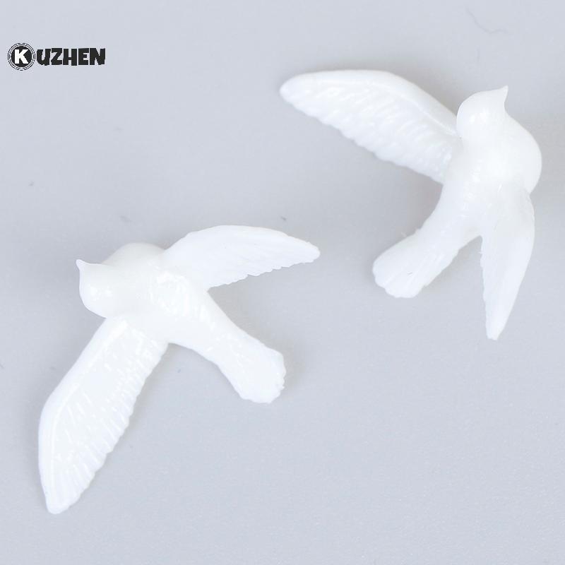 KUZHEN 2 Cái 1: 12 Nhà Búp Bê mini Nhựa Trắng dove Mô Phỏng Động Vật Mô Hình Đồ Chơi HOT