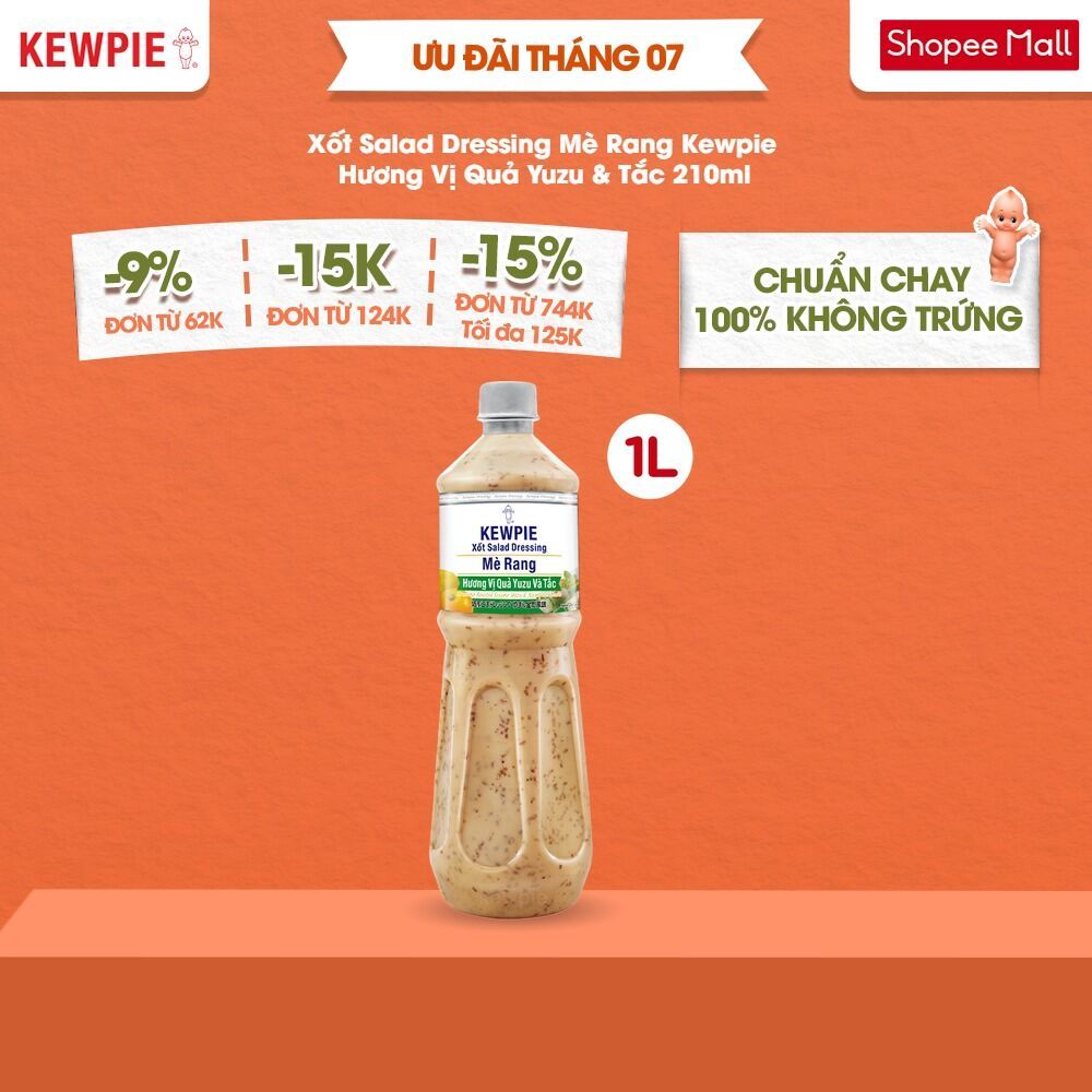 Xốt Mè Rang Kewpie Hương Vị Quả Yuzu Và Tắc 1L