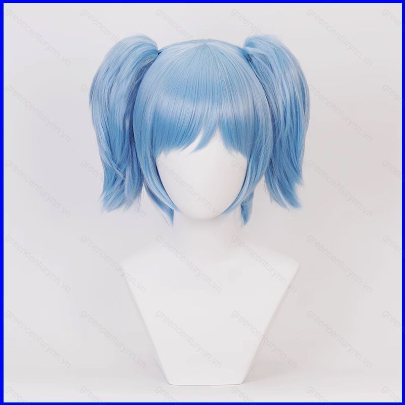 GN Sally Mặt Shiota Nagisa Đuôi Ngựa Màu Xanh Cosplay Tóc Giả Anime Tóc Người Phụ Nữ Tóc Giả Chịu Nh