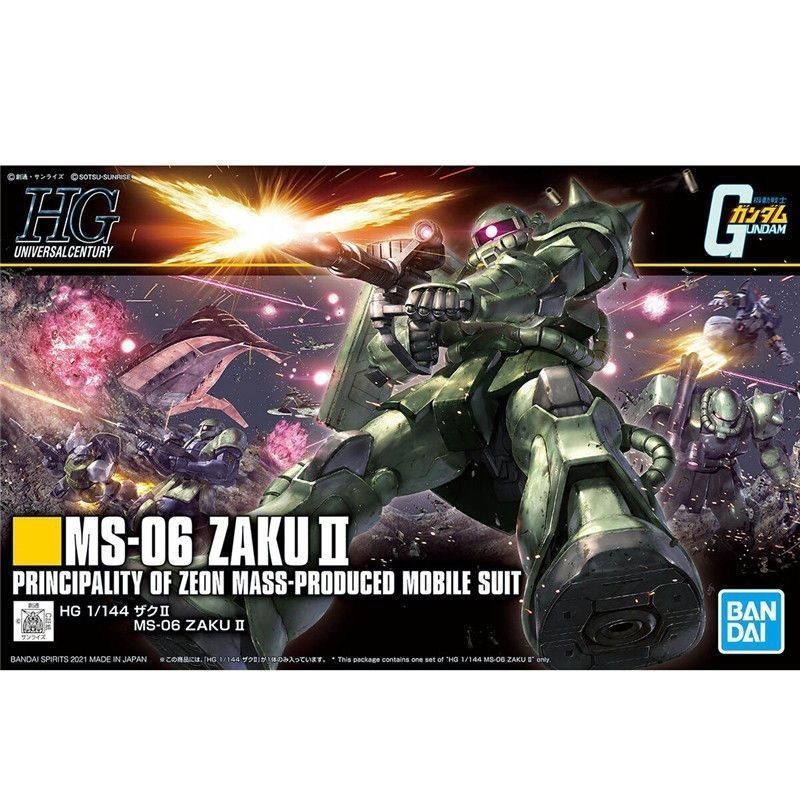 Hộp bị hư hỏng Bandai HGUC 241 1 / 144 MS-06 ZAKU II ZAKU II Green Zhagu 2 Sản xuất hàng loạt Phiên 