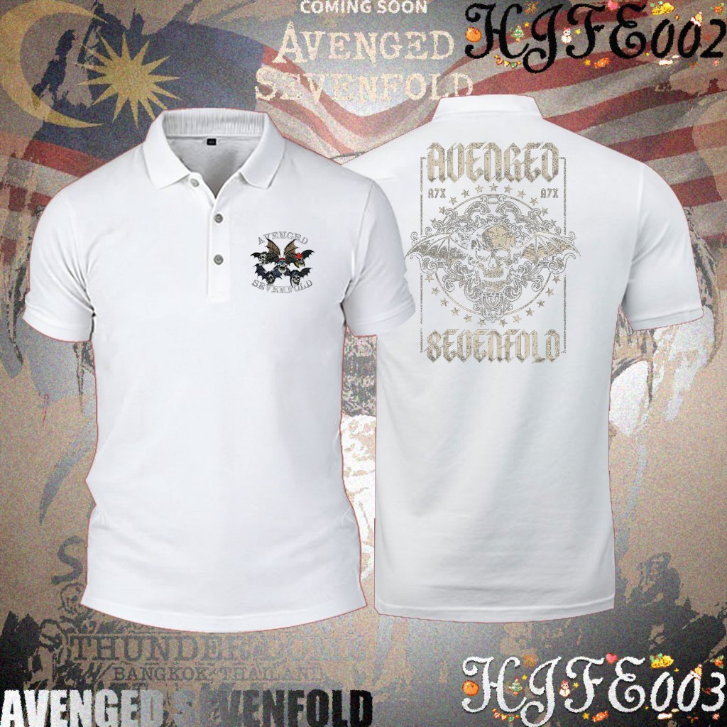 2026 Polo A7x Retro Rock Band AVENED SEVEND SEVENFOLD ASIA TOUR 2026 Boxing Competition Đen Unisex T