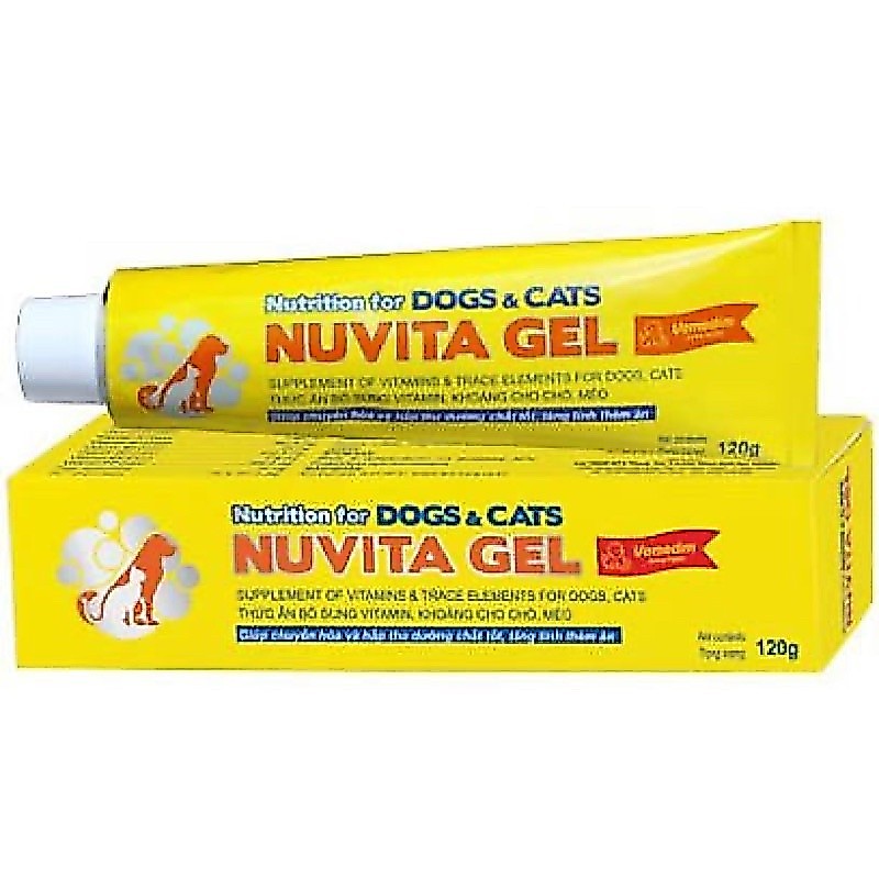 NUVITA GEL Vimedim Thức ăn dạng Gel bổ sung vitamin, khoáng cho chó mèo chuẩn tuýp nhôm