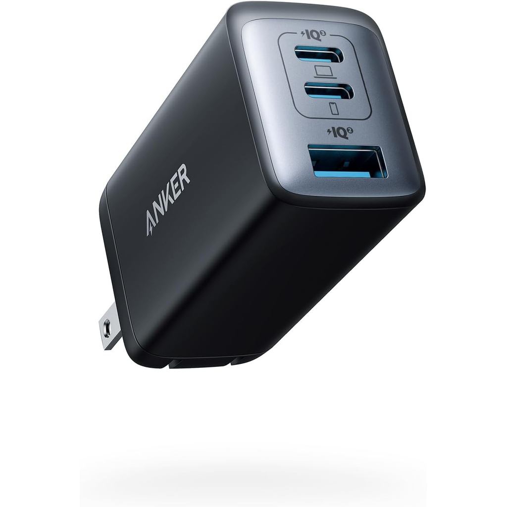 Anker Charger, 65W 3-Port Fast Compact Foldable USB C Charger Block for MacBook Pro/Air, iPad Pro, G