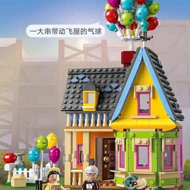 Tương thích với 43217 Disney Series Flying House Du lịch xung quanh Balloon House Khối xây dựng Đồ c