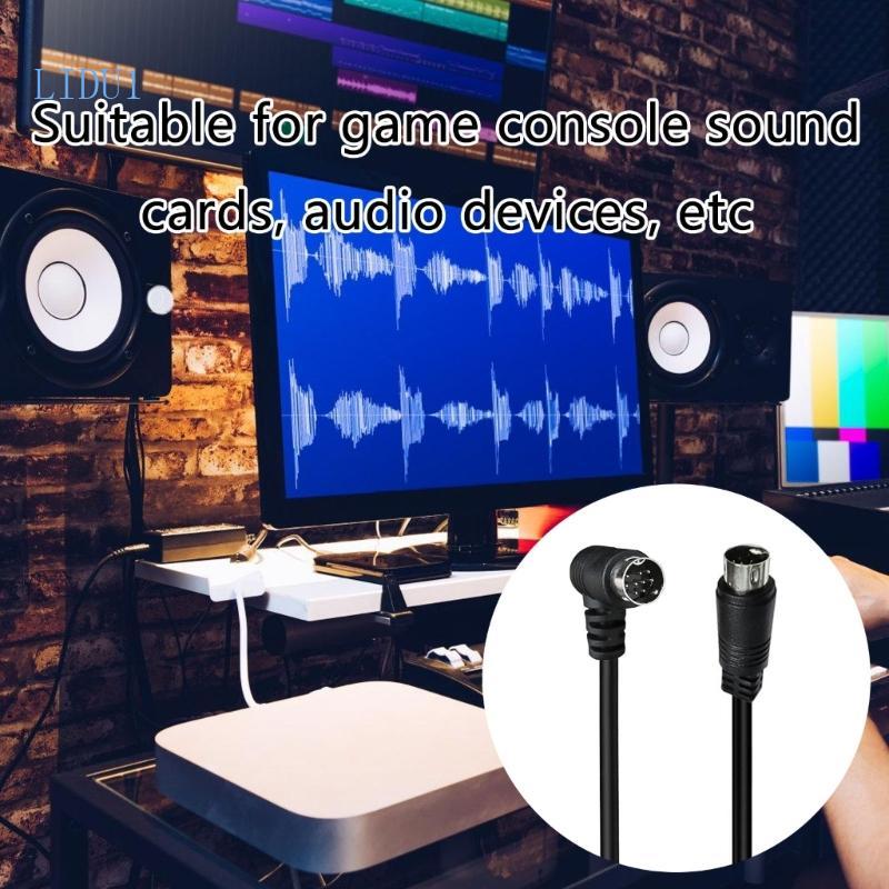 LIDU1 Cáp video 9Pin Mini DIN Male sang Male S đáng tin cậy để truyền video trong máy chiếu giám sát