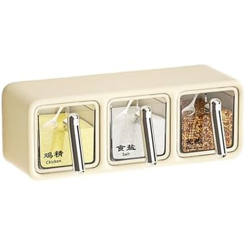 Space Saving Kitchen Spices Holder Simple Seasoning Storage Container Wall Hanging Multiple Grids Sp