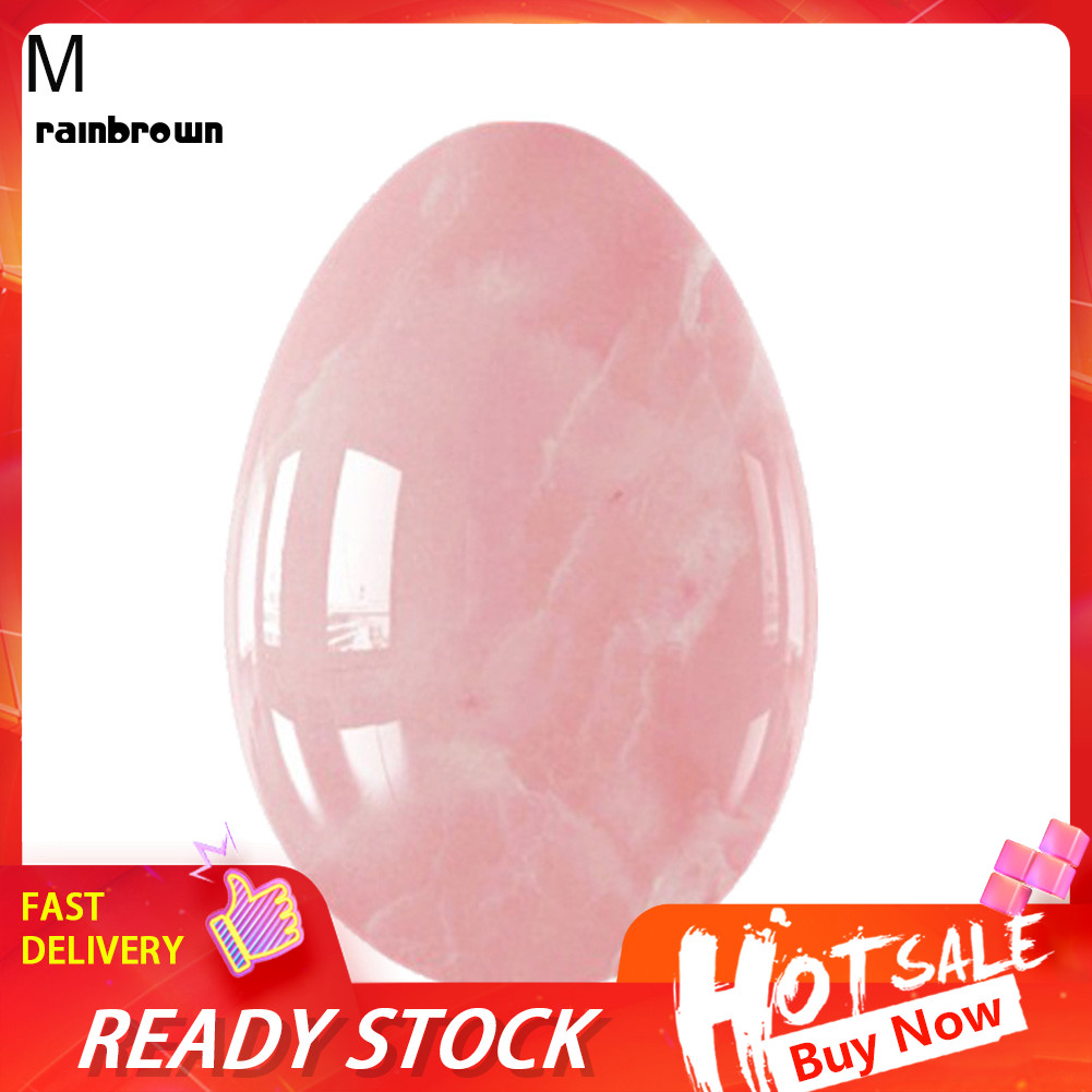 < rainbrown > Hình Bầu Dục Khoan Sau Sinh Thắt Lưng Âm Đạo Yoni Trứng Kegel Massage Đá