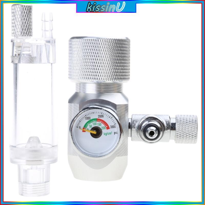 Kiss Aquarium Co2 Bộ điều chỉnh Co2 Van điều khiển Co2 có van điện từ Đồng hồ đo bong bóng