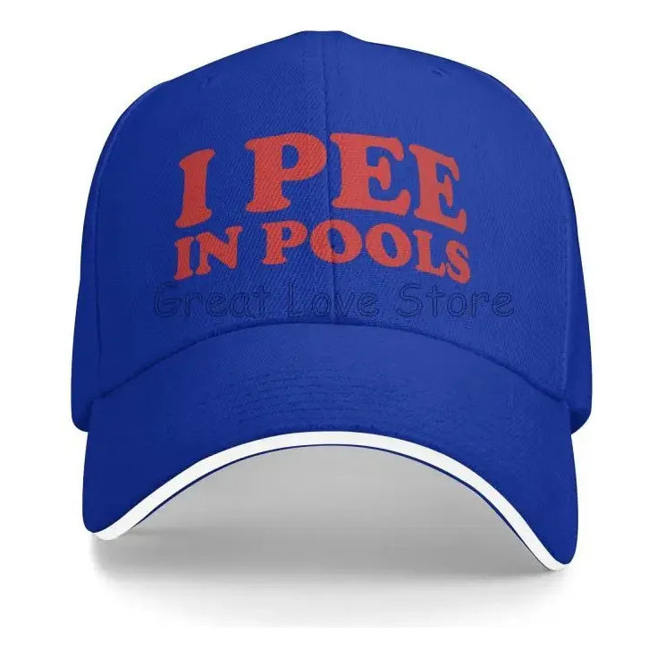 Mũ bóng chày có thể điều chỉnh với In chữ "I Pee In Pools" JAH4