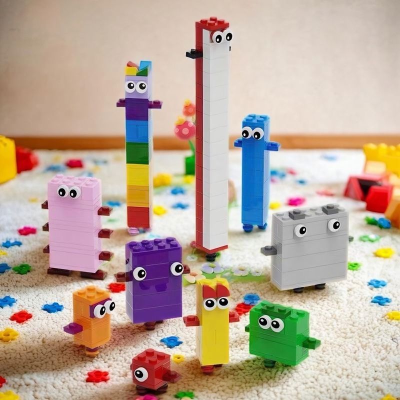 MOC NumberBlocks NumberBlocks1-10 Giáo dục trẻ em Khai sáng dễ thương Đồ chơi lắp ráp Quà tặng sinh 