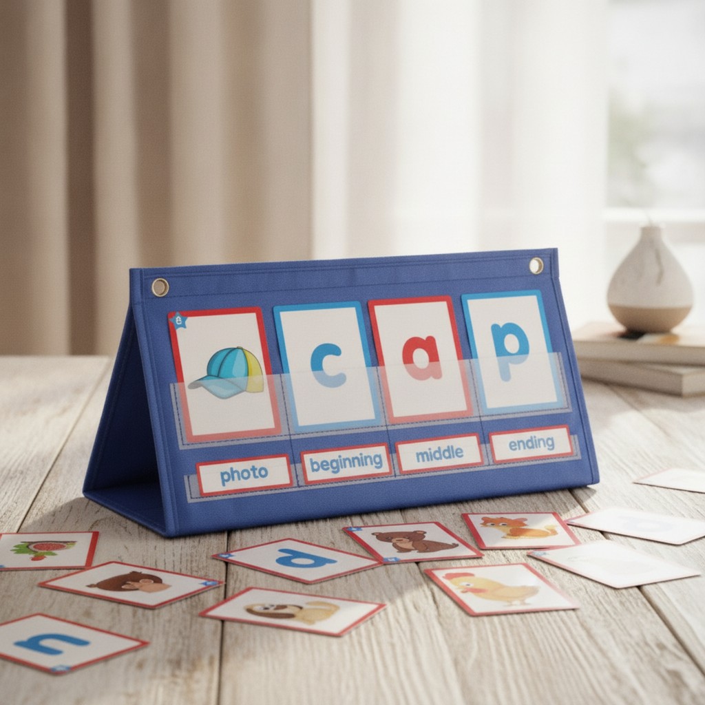 Word Building Desktop Pocket Chart Di động Word Building Board Trò chơi học tập Đồ chơi thực hành ha
