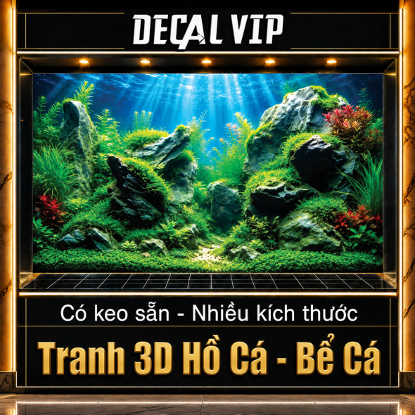 TRANH 3D DÁN HỒ CÁ ( TRANH LƯNG ) _DECAL VIP_TSO-29