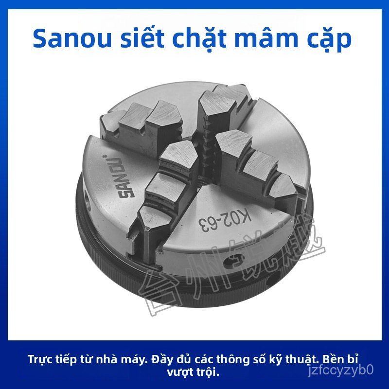 Mâm cặp 3 chấu mini Sanou K01 63 K02 50 ren vặn dùng cho máy tiện gỗ gia đình