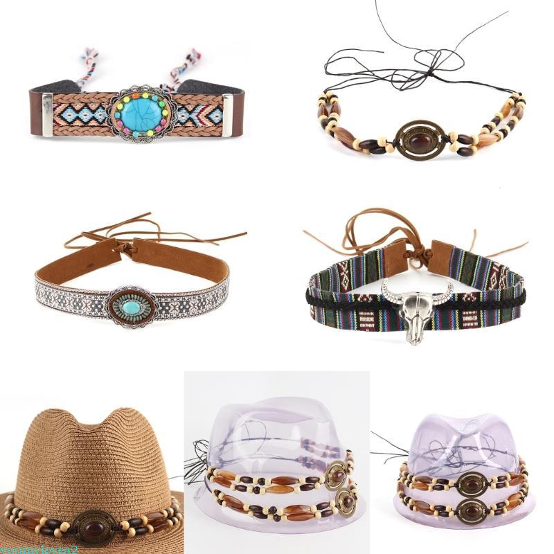 Yml3 Cowboy HatBand Western Beaded Hatband DIY Hat Band Western Hat Belt Bands Native American Hat B