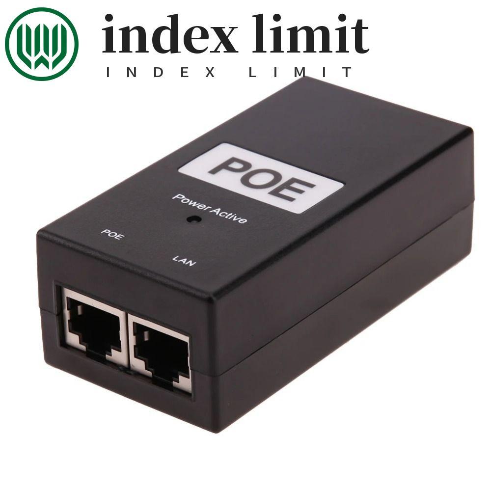 INDEX LIMIT POE Power Injector, 100Mbps 24V / 48V 0.5A POE Power Supply, Router Power Supply Desktop