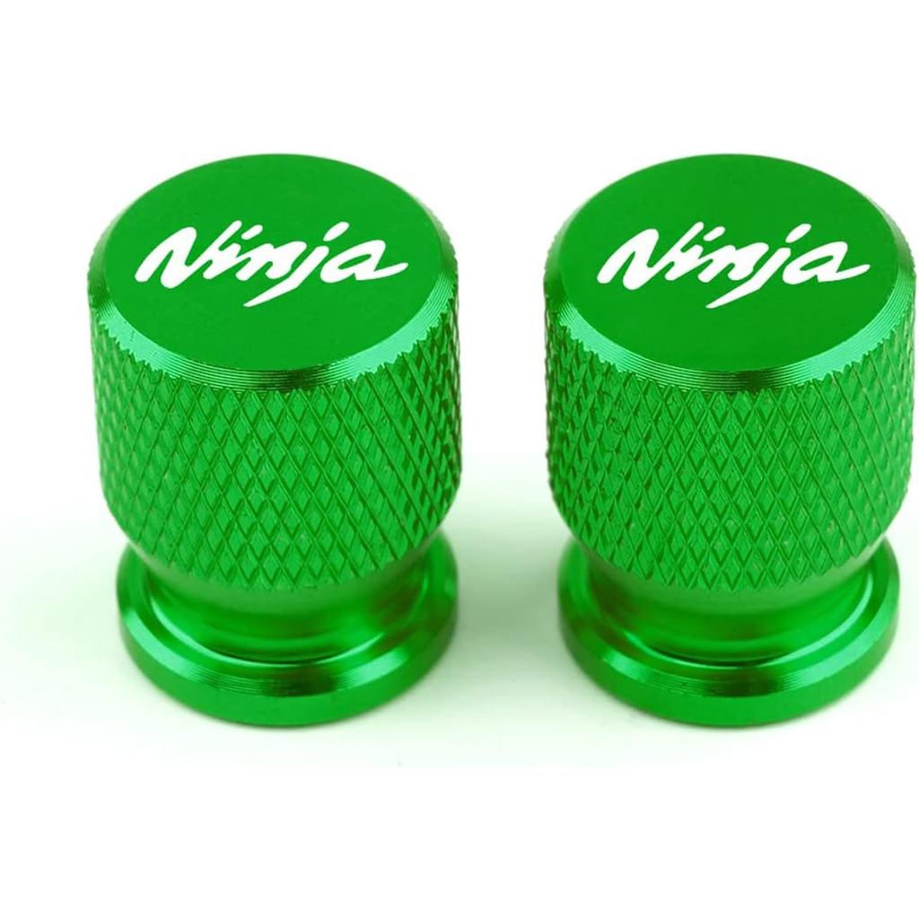 Ổ cắm nắp van lốp bánh xe màu xanh lá cây Tương thích với Kawasaki Ninja / Z 250 / 300 / 350 / 400 /