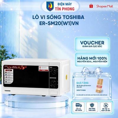 Lò vi sóng Toshiba ER-SM20(W1)VN - 20L - Khoang có đèn - Hàng chính hãng - Bảo hành 1 năm.