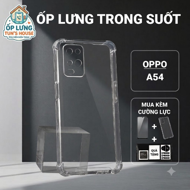 Ốp lưng Oppo A54 4G/5G Ốp Nhà Tun trơn trong suốt | Ốp điện thoại Oppo dẻo bảo vệ camera đt toàn diệ
