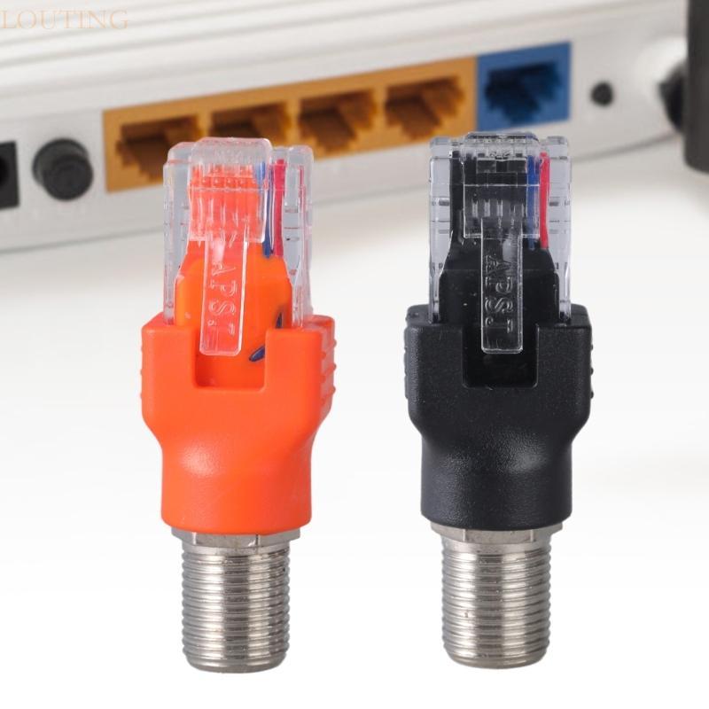 Bộ chuyển đổi RF sang RJ45 LOUTING Đầu nối RJ45 sang RF Đầu nối thẳng Coax F sang RJ45
