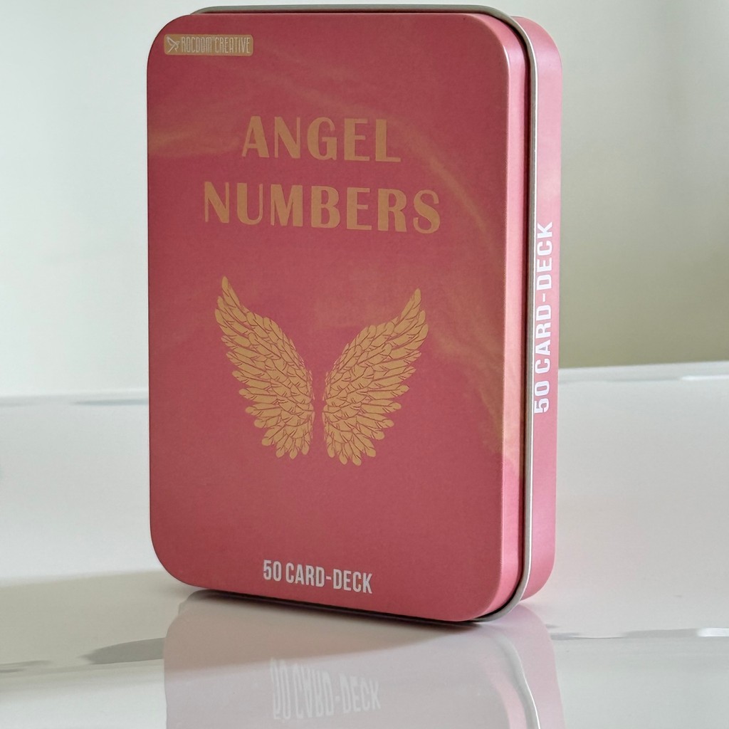 Angel Numbers Oracle Deck Trong Hộp Kim Loại 350GSM 11 * 8.4cm Có Sách Hướng Dẫn Bằng Giấy