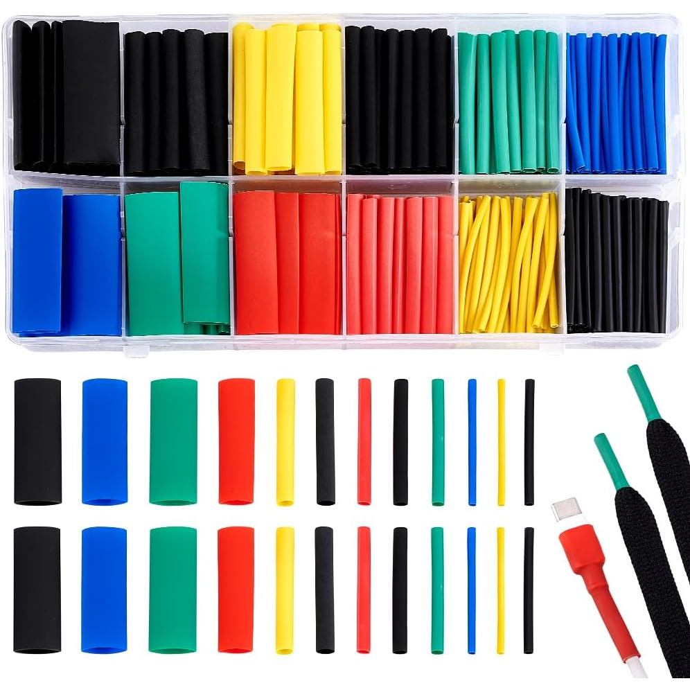 PH PandaHall 280 Chiếc Aglet Bộ Dụng Cụ Sửa Chữa 1.7 inch Ống Co Nhiệt 3 ~ 17 Mm Giày Rộng Đầu Ren S