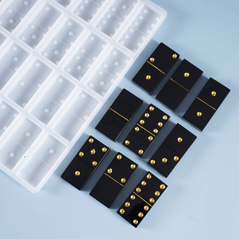 [IVY] Khuôn chơi Game bằng nhựa Epoxy pha lê DIY Dụng cụ làm Dominoes Đúc khuôn silicon TỐT