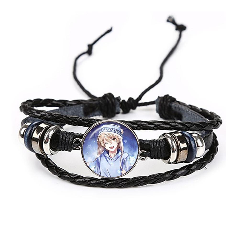 Vòng tay dây da Noragami Anime Noragami Vòng tay PU dệt tay Vòng đính cườm