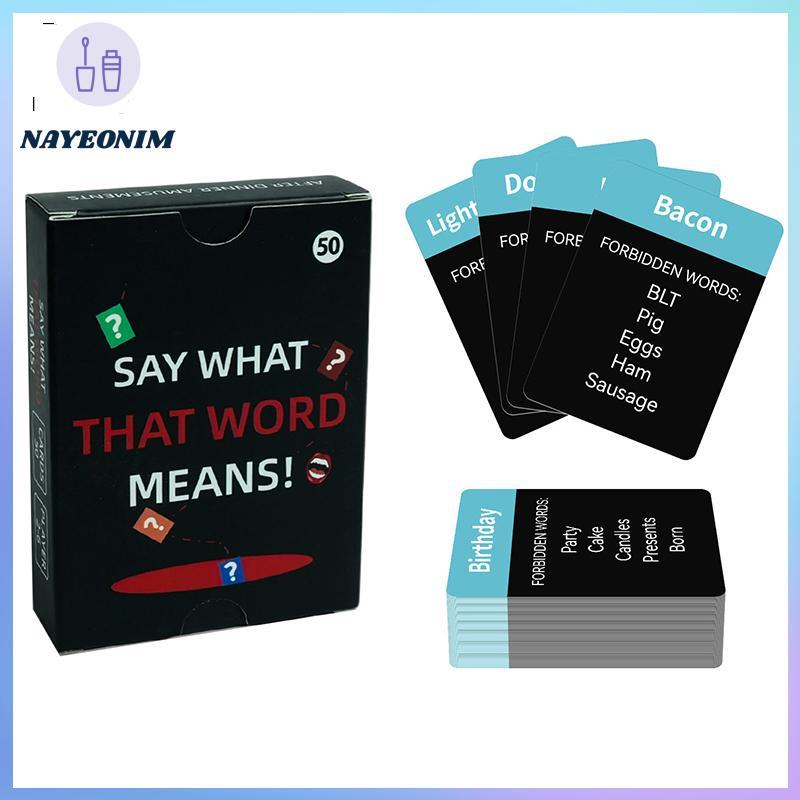 HAY Nói những gì từ đó có nghĩa là, người lớn Mô tả từ trên bàn Thẻ trò chơi đoán thẻ trò chơi để gi
