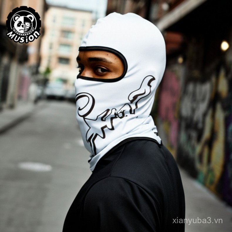 Musion Design Hip Hop Balaclava Thoáng Khí Hút Mồ Hôi Cao Co Giãn Thể Thao Ngoài Trời Mũ Y95T