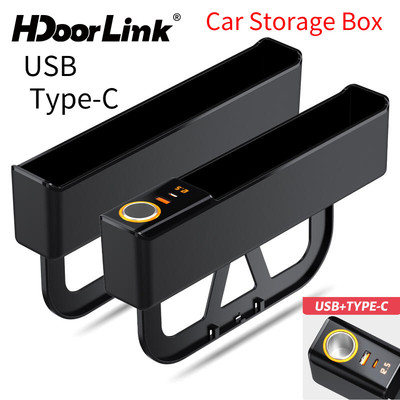 HdoorLink Sạc Ghế Ô Tô Khoảng Cách Hộp Bảo Quản Có Sạc Por Tự Động Điều Khiển Trung Tâm Khoảng Cách Dải Dành Cho Xe Sắp Xếp Ghế Trước