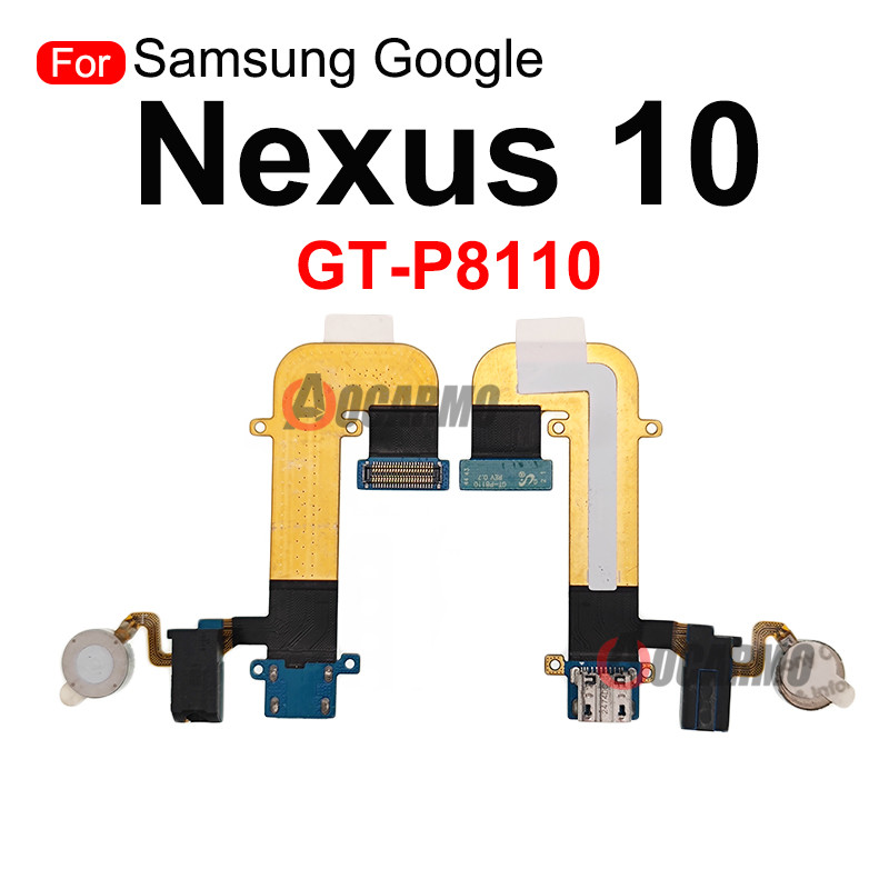 1X USB Sạc Dock Cổng Sạc + Jack Tai Nghe Rung Cáp Mềm Cho Samsung Google Nexus 10 P8110 GT-8110 Linh