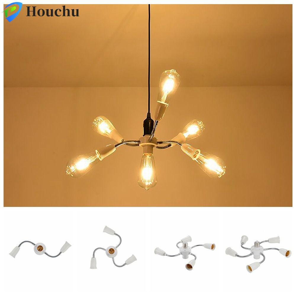 Bộ chia ổ cắm đèn HOUCHU E27, Bộ chuyển đổi bóng đèn Bộ chuyển đổi giá đỡ đèn E27 linh hoạt, bền 2 /
