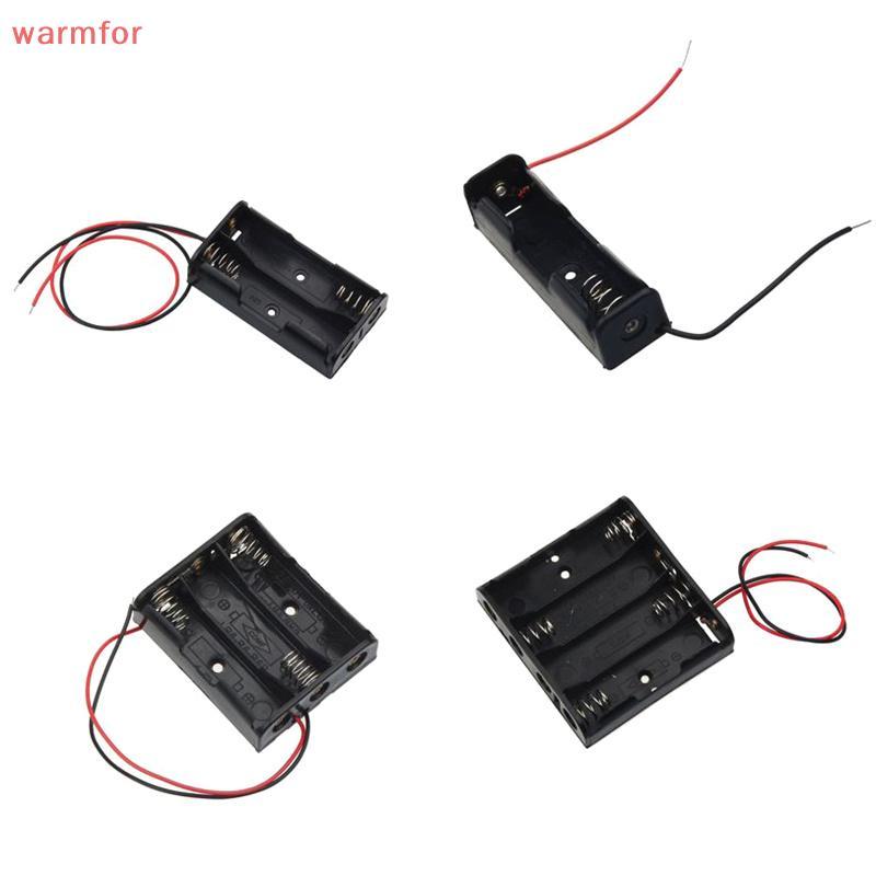 (warmfor) Hộp đựng pin kẹp 18650 có đầu nối 1 phần 2 phần 3 phần 4 phần 18650 Pin