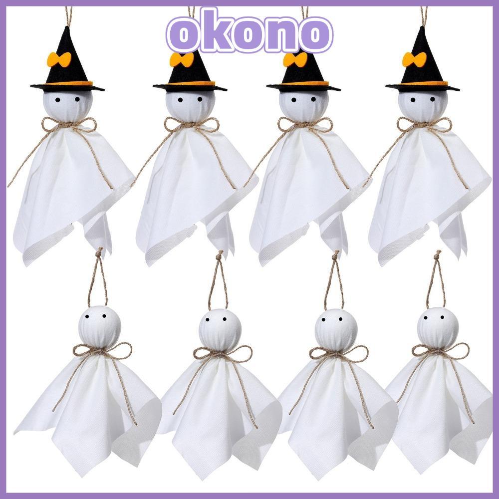 OKO Ghost Treo Charm, Ghost Treo Prop DIY Halloween Ghost Mặt dây chuyền, Đồ dùng Halloween ma