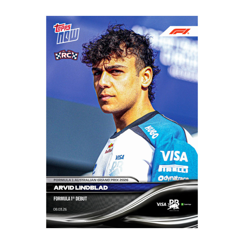 Topps Topps NOW Linder Brad Complete F1 Show in Australia Station Rookie RC Racing Card
