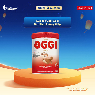Sữa bột Oggi Gold giúp bé suy dinh dưỡng, thấp còi - Hỗ trợ tăng cân nhanh, tiêu hoá tốt, ngừa táo bón - Lon 900g