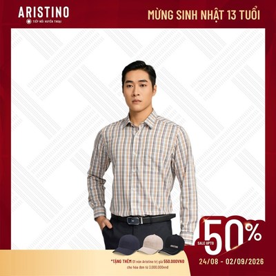 Áo Sơ Mi Kẻ Nam ARISTINO Bamboo phom Regular fit suông nhẹ ALS1680Z