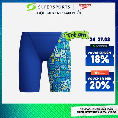Quần Bơi Bé Trai Speedo Print V-Cut - Xanh Dương - 8-A000180002