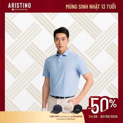 Áo Polo Nam Aristino Golf, thoáng khí, kháng khuẩn và khả năng co giãn tốt - APSG48AZ