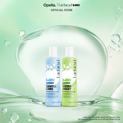 Bộ 1 chai Sữa Tắm Gội Trẻ em Lactacyd Baby Extra Milky 250ml + 1 Lactacyd Baby Gentle Care 250ml