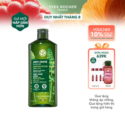 Dầu gội giảm tóc gãy rụng Yves Rocher Anti-Hair Loss With White Lupin Fortifying Shampoo 300ml