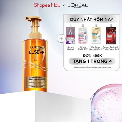 Dầu gội dưỡng tóc suôn mượt tóc cao cấp L'Oreal Paris Extraordinary Oil Smooth 440ml