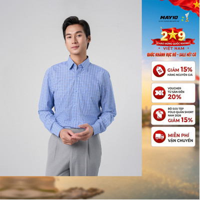 Áo Sơ mi nam dài tay May 10 form RegularFit mã 010124240ĐT AK516