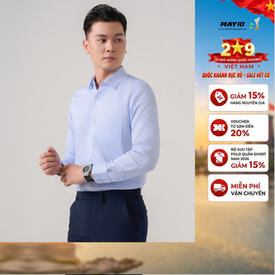 Áo Sơ mi nam dài tay May10 form RegularFit mã 010125130 AK622