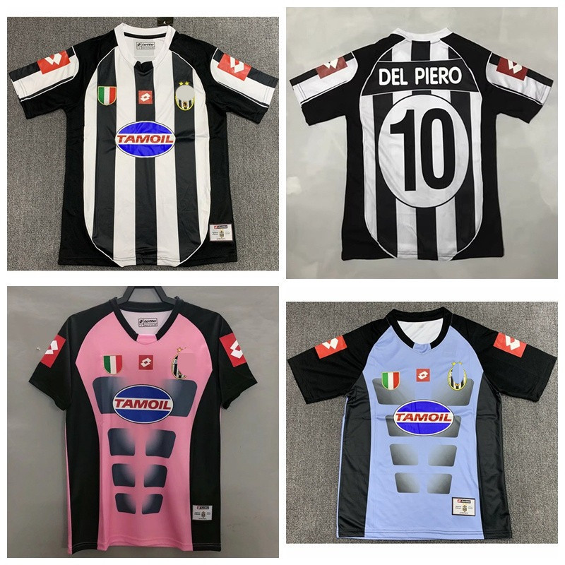 S-XXL 2002-2003 Mùa giải J-uv-en-tus Retro Thủ môn sân nhà Áo bóng đá Nedved Del Piero Áo sơ mi
