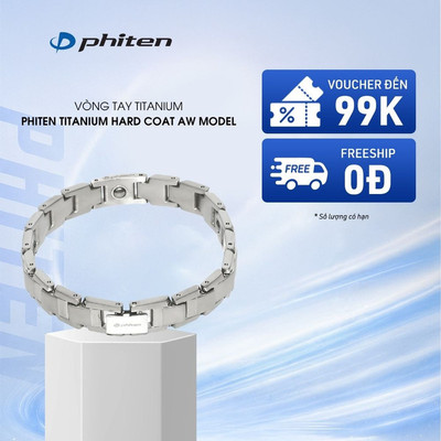 Vòng Tay Phiten Titanium Bracelet Hard Coat 2022Aw Model 20.5cm 20.5cm